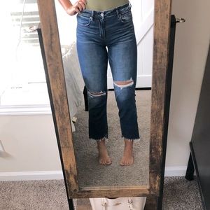 Crop flare jeans
